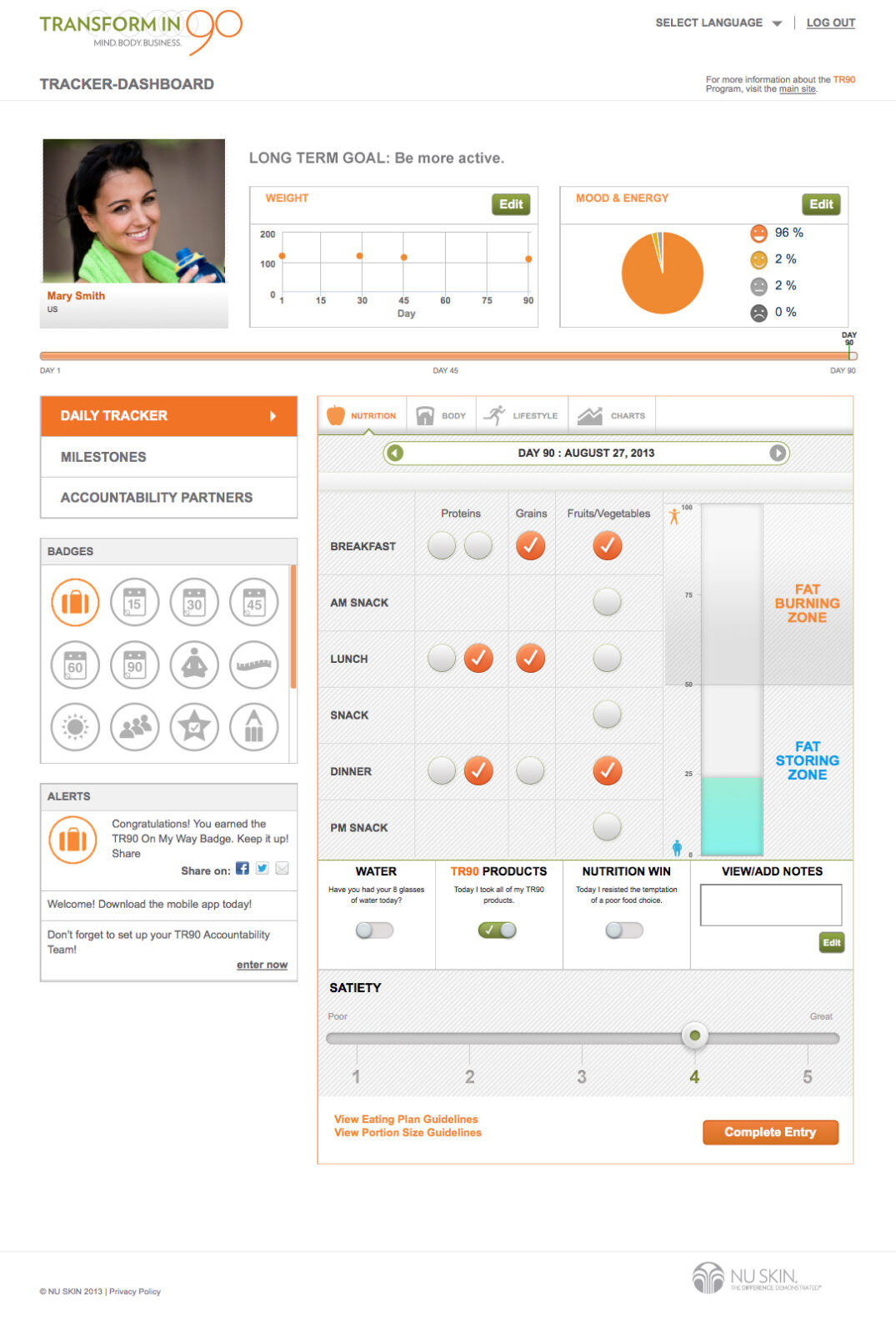Preview of the TR90 daily tracker